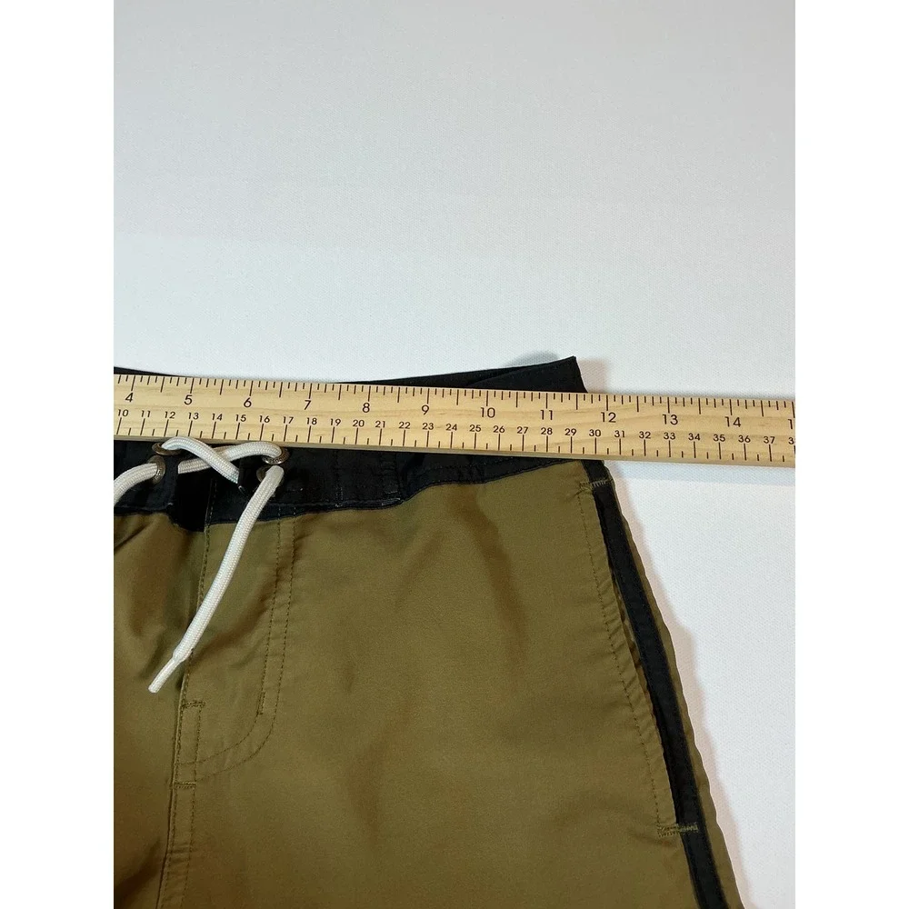 Fasthouse After Hours Bomber Boardshorts Olive Youth Boys Swim Trunks Size 24
